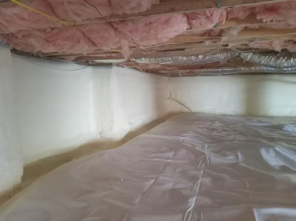 Crawl space encapsulation with closed-cell spray foam for Metal Roof Coating in West Dundee